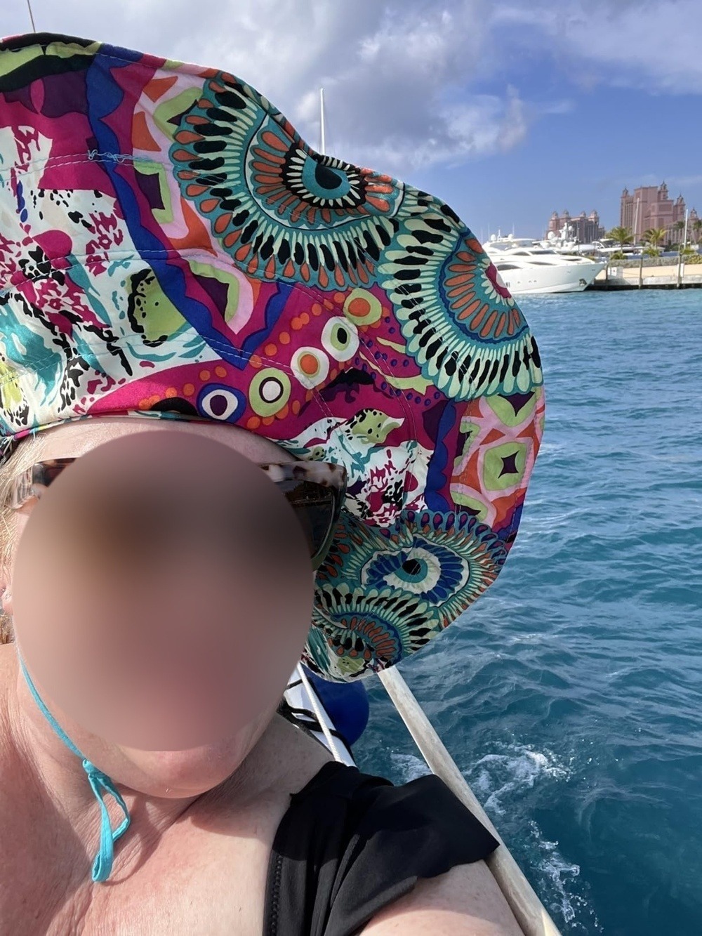 Women's Foldable Floppy Sun Hats Reversible Vacation Beach Cap | Blue | Size OS - Picture 12 of 12